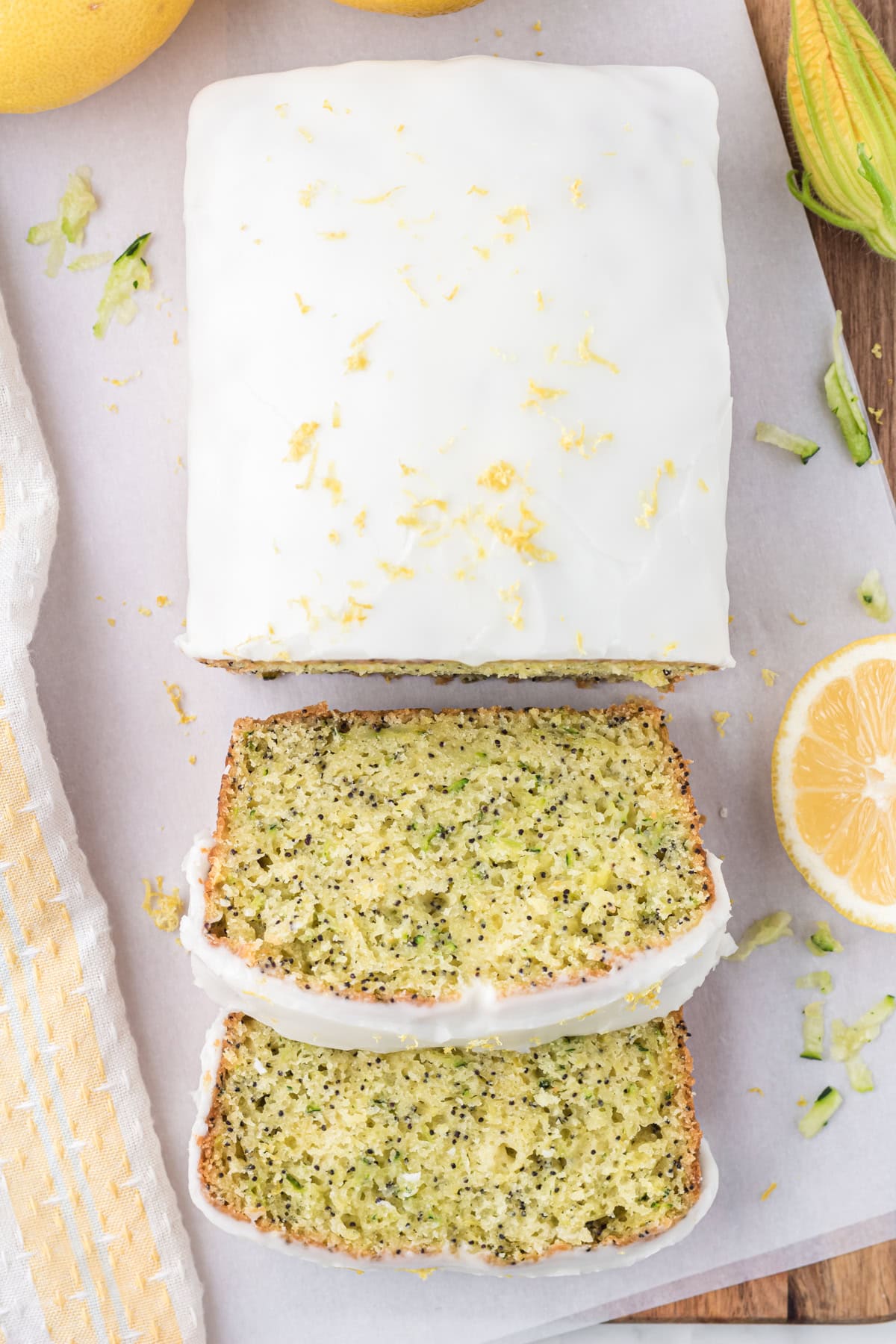 Lemon Zucchini Poppy Seed Bread