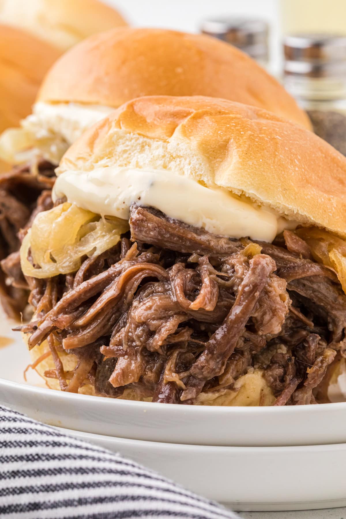 Shredded beef sliders