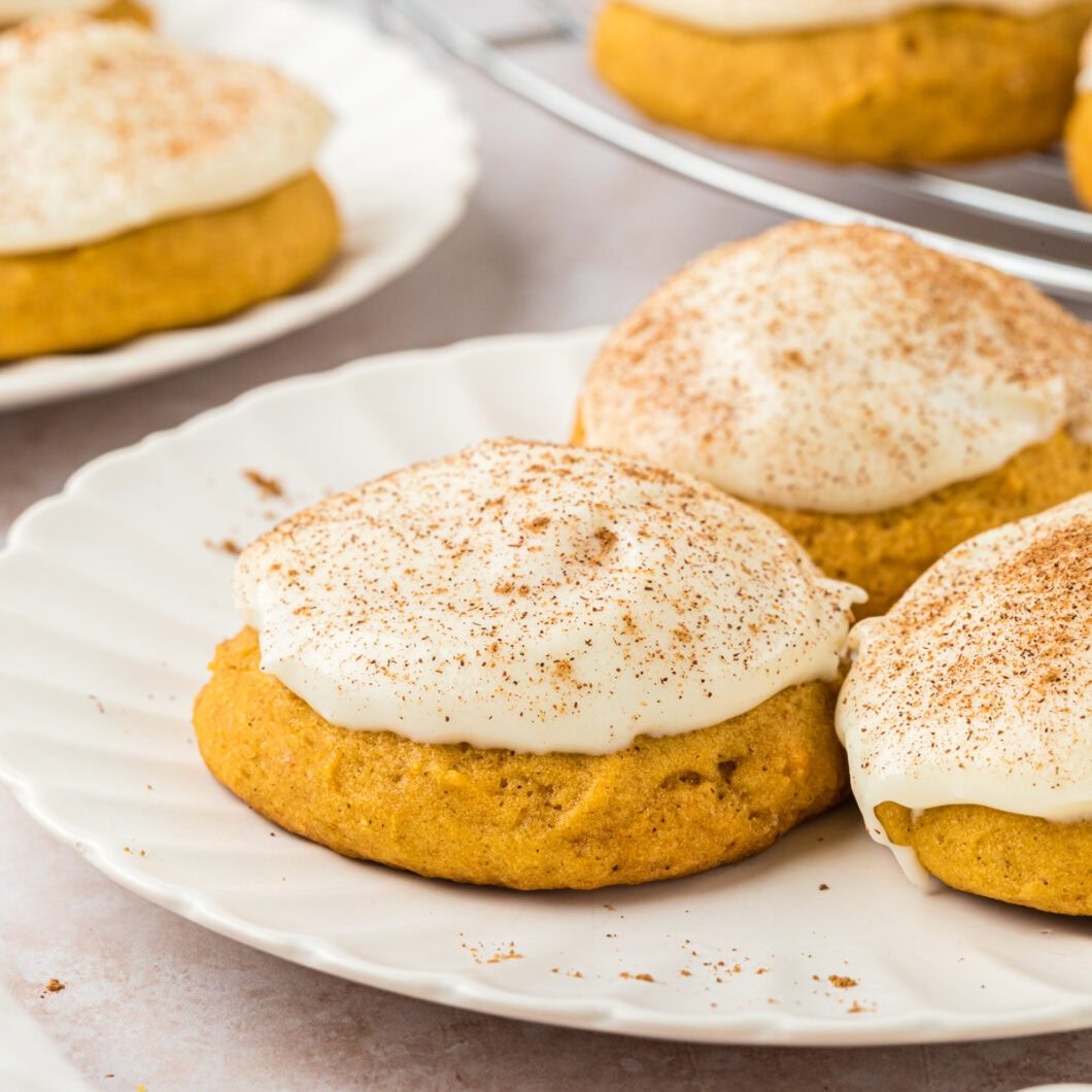 Pumpkin Spice Cookies with Cream Cheese Frosting
