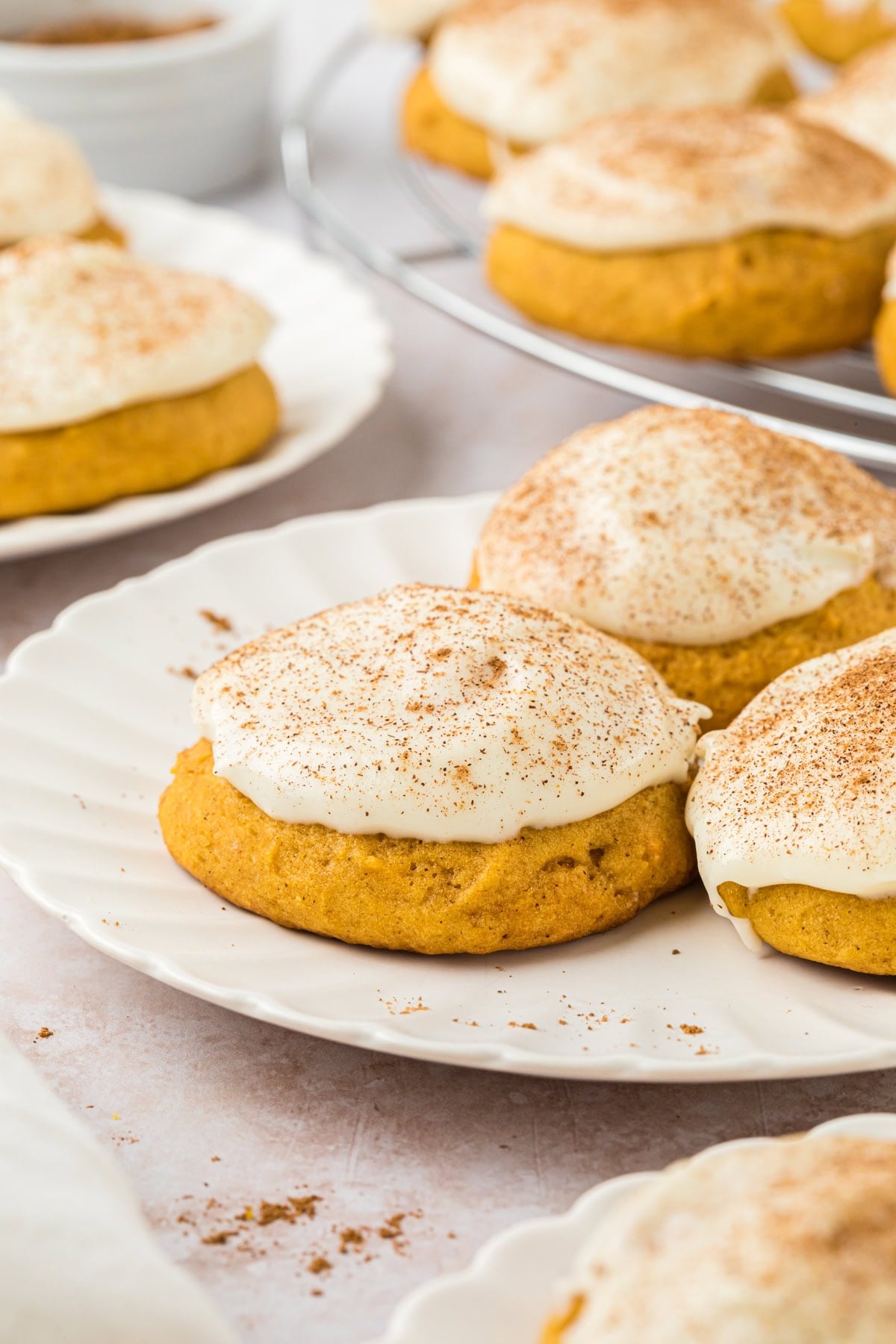 Pumpkin Spice Cookies with Cream Cheese Frosting - Risa's Family