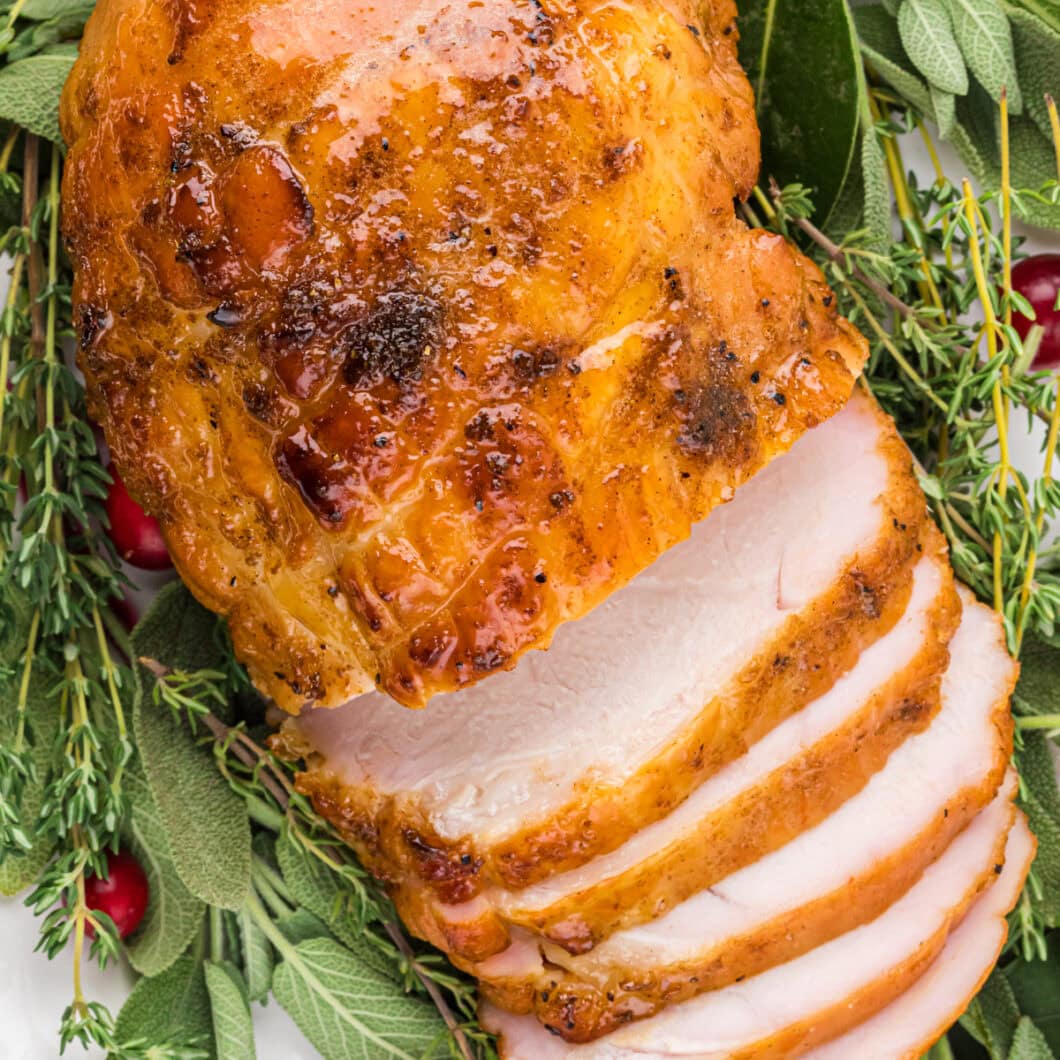 Brined Boneless Turkey Breast with Maple Glaze