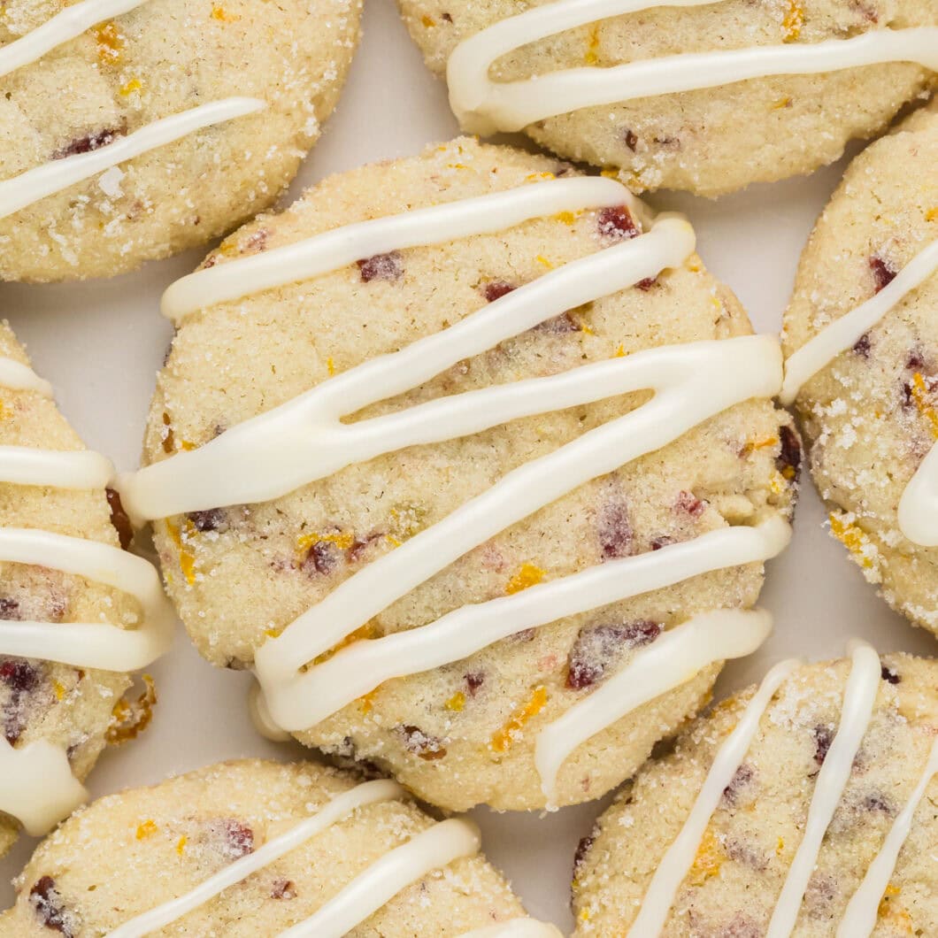 Orange Cranberry Cookies with Icing