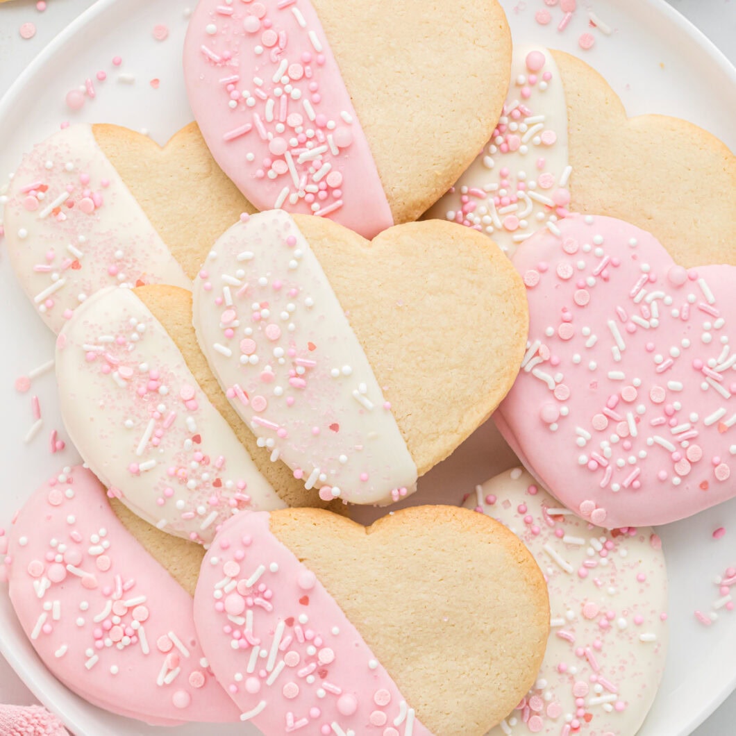 Heart Shaped Shortbread Cookies