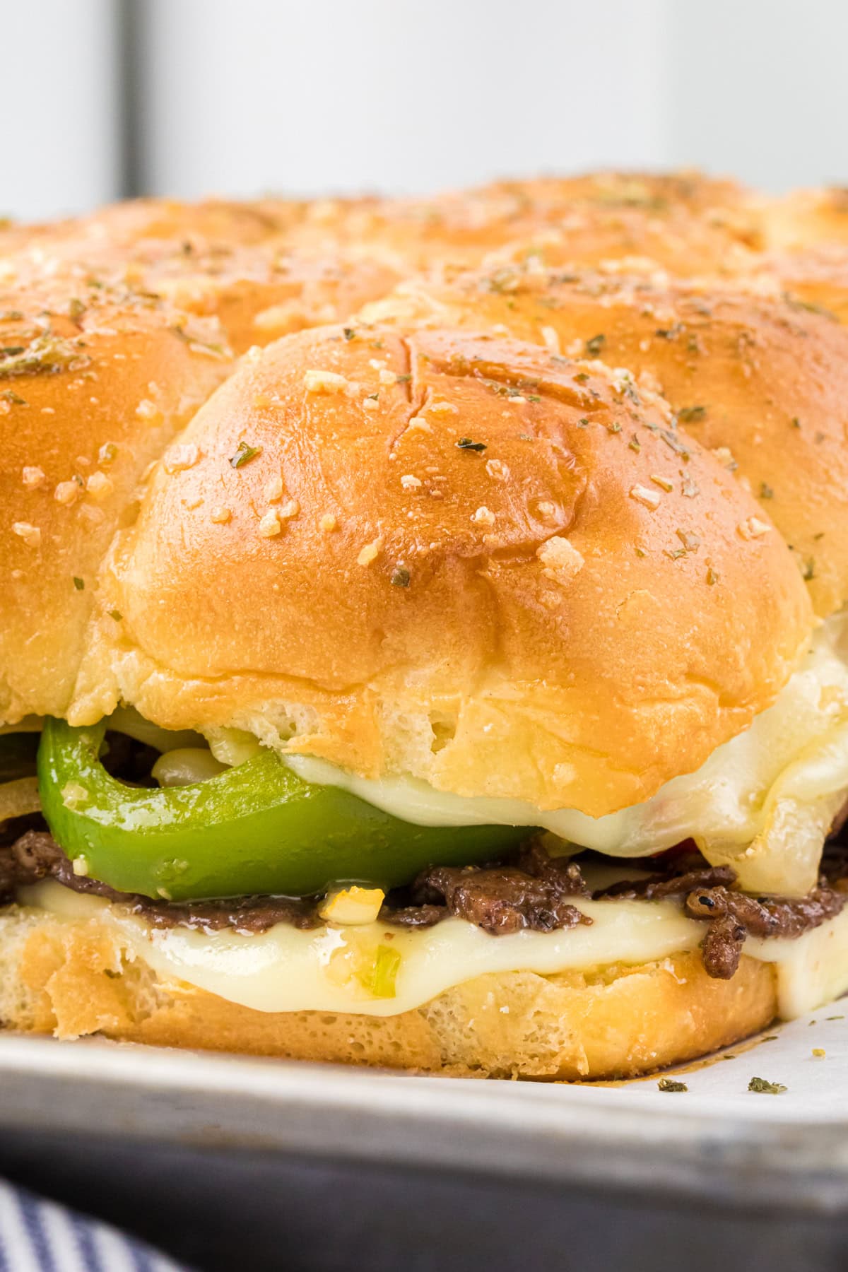 Cheesesteak sliders.